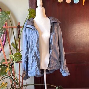 Light Blue Windbreaker Jacket